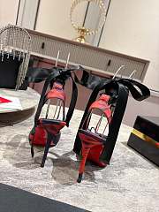 Christian Louboutin Crepe Satin Roses Cassia Lace Up 100 Pumps Multicolor - 4