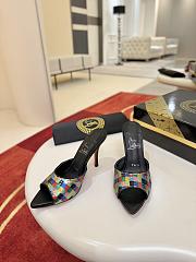 Christian Louboutin Miss Z Mule Arlequin 80mm Mules Micro-Sequins Embroidered Crepe Satin Multicolor  - 2