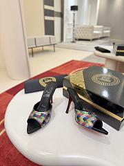Christian Louboutin Miss Z Mule Arlequin 80mm Mules Micro-Sequins Embroidered Crepe Satin Multicolor  - 4
