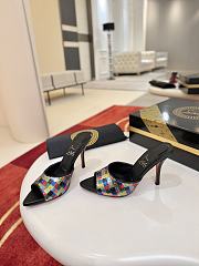 Christian Louboutin Miss Z Mule Arlequin 80mm Mules Micro-Sequins Embroidered Crepe Satin Multicolor  - 5