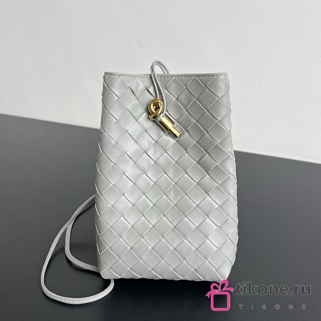 Bottega Veneta Andiamo Phone Pouch Gray - 21.5x14x7cm - 1