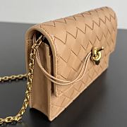 Bottega Veneta Andiamo Pouch On Chain Pale Brown - 19x12.6x2cm - 6