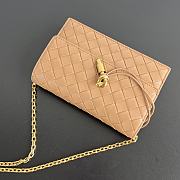 Bottega Veneta Andiamo Pouch On Chain Pale Brown - 19x12.6x2cm - 2