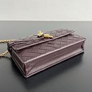 Bottega Veneta Andiamo Pouch On Chain Dark Barolo- 19x12.6x2cm - 2