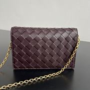 Bottega Veneta Andiamo Pouch On Chain Dark Barolo- 19x12.6x2cm - 5
