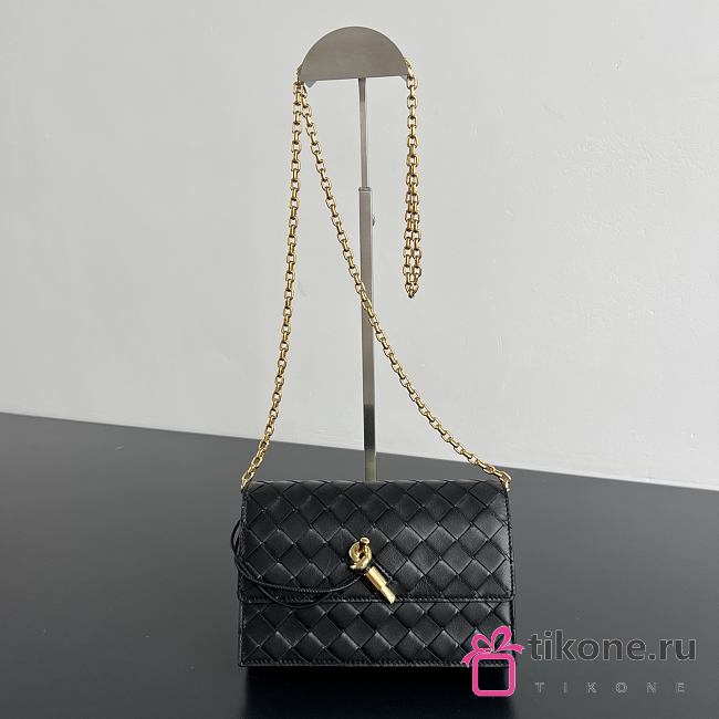 Bottega Veneta Andiamo Pouch On Chain Black - 19x12.6x2cm - 1