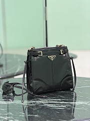Prada Bonnie Leather Mini Shoulder Bag Black 1BH229 - 20x19.5x7cm - 3