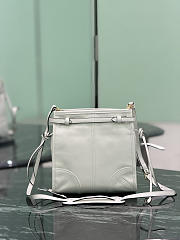 Prada Bonnie Leather Mini Shoulder Bag White 1BH229 - 20x19.5x7cm - 6