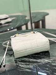 Prada Bonnie Leather Mini Shoulder Bag White 1BH229 - 20x19.5x7cm - 4