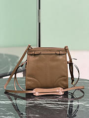 Prada Bonnie Leather Mini Shoulder Bag Brown 1BH229 - 20x19.5x7cm - 6