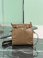 Prada Bonnie Leather Mini Shoulder Bag Brown 1BH229 - 20x19.5x7cm - 5
