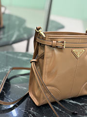 Prada Bonnie Leather Mini Shoulder Bag Brown 1BH229 - 20x19.5x7cm - 4