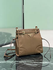 Prada Bonnie Leather Mini Shoulder Bag Brown 1BH229 - 20x19.5x7cm - 2