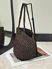 The Row Estelle Tote Raffia Dark Brown - 27.5x17x14cm - 6