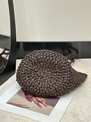 The Row Estelle Tote Raffia Dark Brown - 27.5x17x14cm - 4
