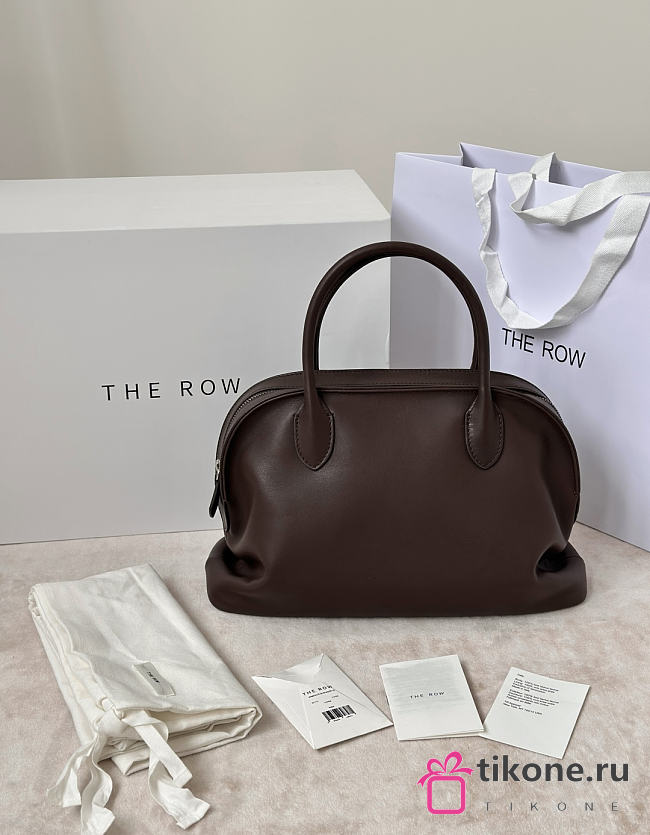 The Row Agnes Leather Bag Dark Brown - 30x15x20cm - 1