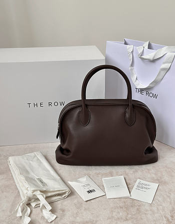 The Row Agnes Leather Bag Dark Brown - 30x15x20cm