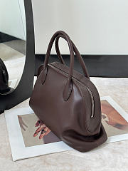 The Row Agnes Leather Bag Dark Brown - 30x15x20cm - 4