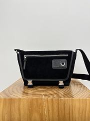 Loewe Medium Flex Messenger In Canvas And Suede Black - 38x27x9.5 cm - 5
