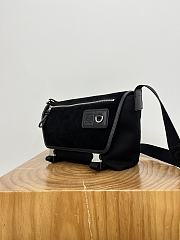 Loewe Medium Flex Messenger In Canvas And Suede Black - 38x27x9.5 cm - 3