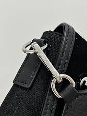 Loewe Mini Flex Messenger In Canvas And Suede Black - 19x14x5cm - 3
