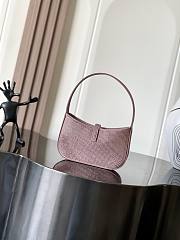 YSL Mini Le 5 A 7 In Satin And Crystals Pink - 19x11.5x4.5cm - 6