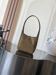 YSL Le 5 À 7 Supple Baby In Satin And Crystals Gold - 16×15×7cm - 3