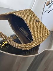 YSL Le 5 À 7 Supple Baby In Satin And Crystals Gold - 16×15×7cm - 2