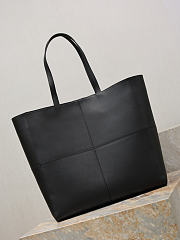 YSL Saint Laurent Paris 4 Carre Tote In Leather Black - 35x35x15cm - 2