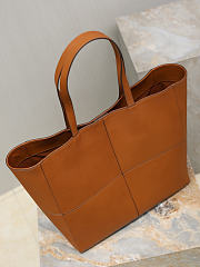 YSL Saint Laurent Paris 4 Carre Tote In Leather Brown - 35x35x15cm - 2