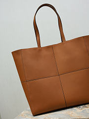 YSL Saint Laurent Paris 4 Carre Tote In Leather Brown - 35x35x15cm - 3