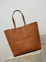 YSL Saint Laurent Paris 4 Carre Tote In Leather Brown - 35x35x15cm - 4
