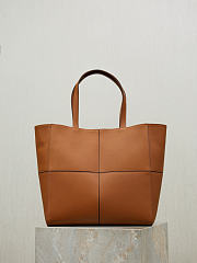 YSL Saint Laurent Paris Small 4 Carre Tote In Leather Brown - 29x29x15cm - 1