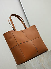 YSL Saint Laurent Paris Small 4 Carre Tote In Leather Brown - 29x29x15cm - 6