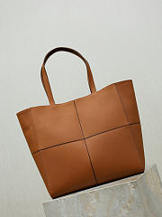 YSL Saint Laurent Paris Small 4 Carre Tote In Leather Brown - 29x29x15cm - 3