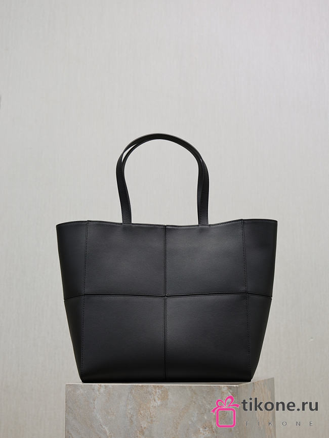 YSL Saint Laurent Paris Small 4 Carre Tote In Leather Black - 29x29x15cm - 1