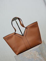 YSL Y Small Tote In Leather Brown - 29x24x16.5cm - 6