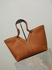 YSL Y Small Tote In Leather Brown - 29x24x16.5cm - 5
