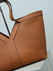 YSL Y Small Tote In Leather Brown - 29x24x16.5cm - 3
