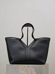 YSL Y Small Tote In Leather Black - 29x24x16.5cm - 1