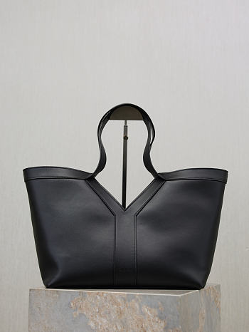 YSL Y Small Tote In Leather Black - 29x24x16.5cm