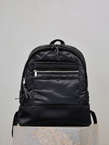 YSL City Backpack In Nylon In Black - 42x32x14cm