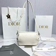 Dior Bow Pouch White Supple Lambskin - 20x11x8cm - 4