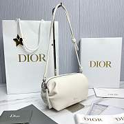 Dior Bow Pouch White Supple Lambskin - 20x11x8cm - 3