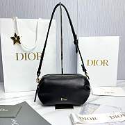 Dior Bow Pouch Black Supple Lambskin - 20x11x8cm - 1