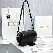 Dior Bow Pouch Black Supple Lambskin - 20x11x8cm - 3