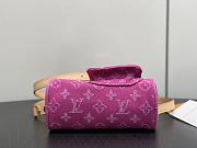 LV Nano Speedy Monogram Denim Fuchsia M27603 - 16x10x7.5cm - 4