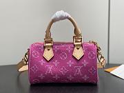 LV Nano Speedy Monogram Denim Fuchsia M27603 - 16x10x7.5cm - 2