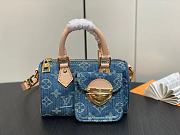 LV Nano Speedy Monogram Denim Blue M82950 - 16x10x7.5cm - 1