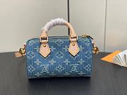LV Nano Speedy Monogram Denim Blue M82950 - 16x10x7.5cm - 4